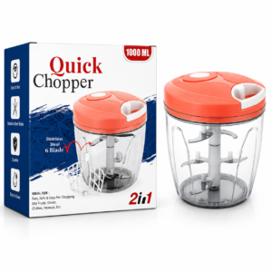 Quick Chopper 1000 ML – 6 Blade Manual Vegetable & Dry Fruit Chopper
